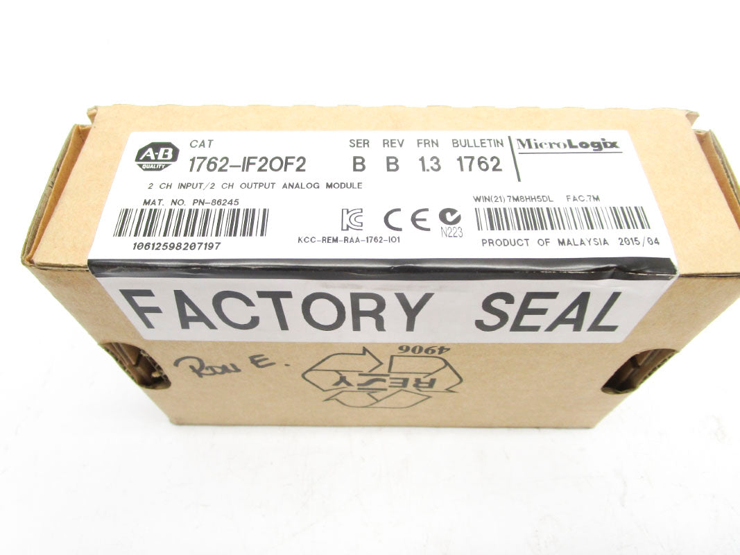 ALLEN BRADLEY 1762-IF2OF2 SER. B F/W 1.3 DATE: 2015 NSFS