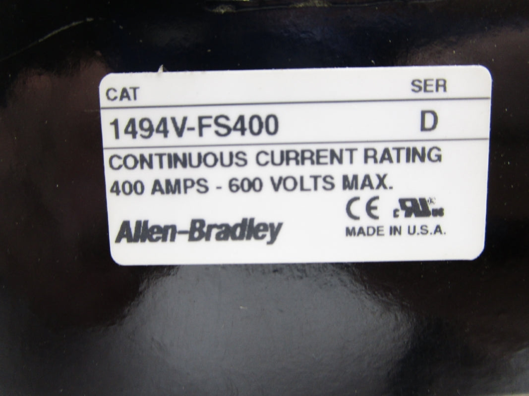 ALLEN BRADLEY 1494V-FS400 SER. D NSNP