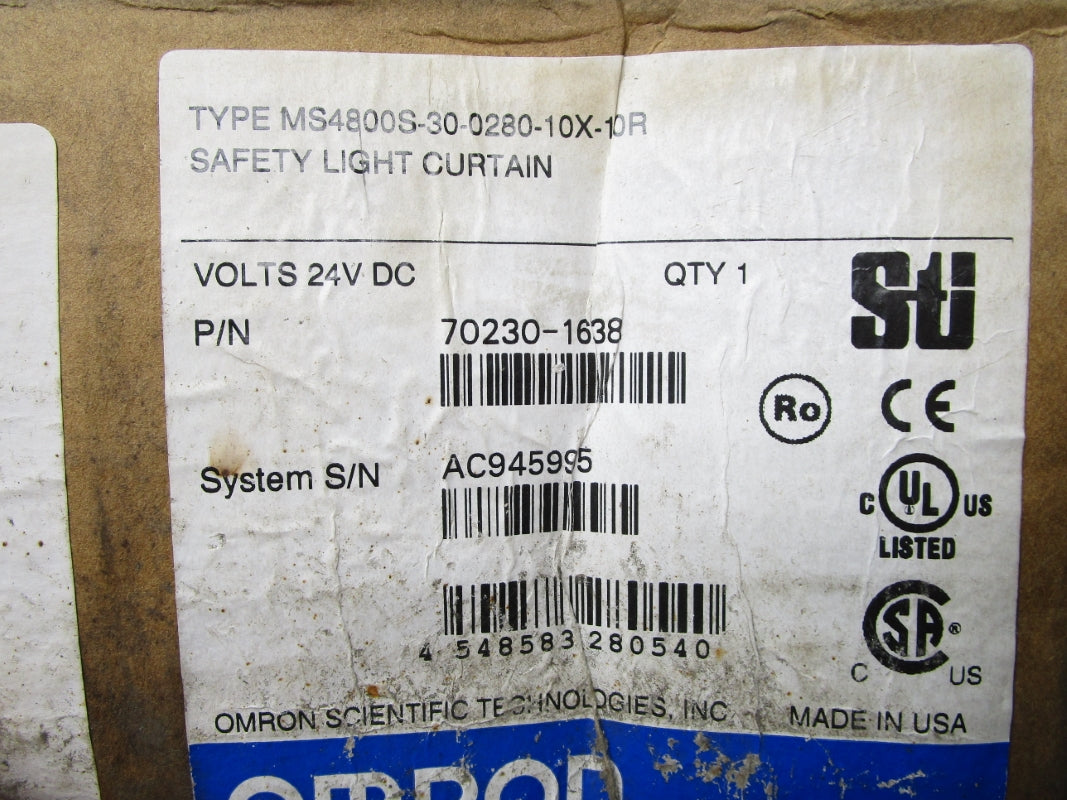 OMRON MS4800S-30-0280-10X-10R 24VDC NSMP