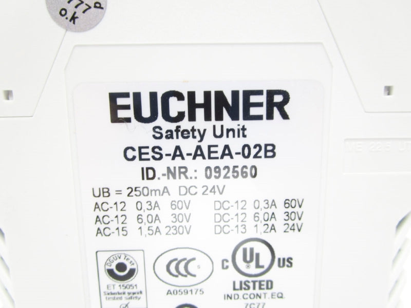 EUCHNER CES-A-AEA-02B 092560 230V 1.5A NSMP