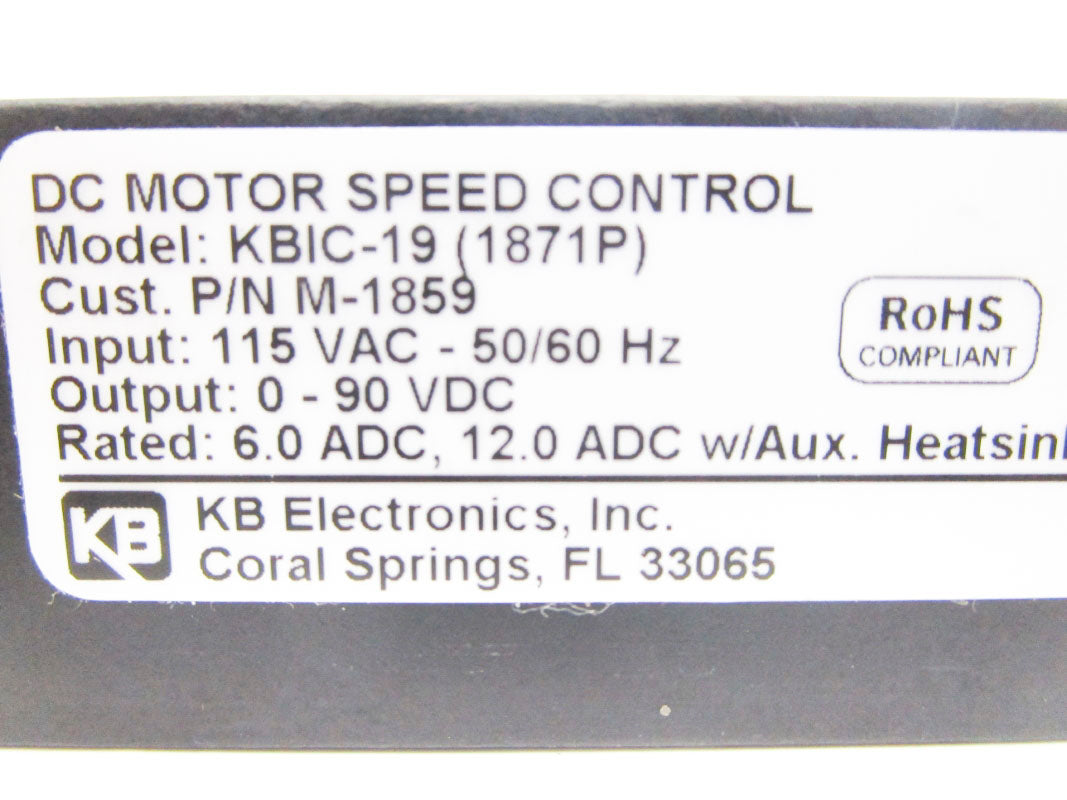 KB ELECTRONICS KBIC-19 115VAC NSNP
