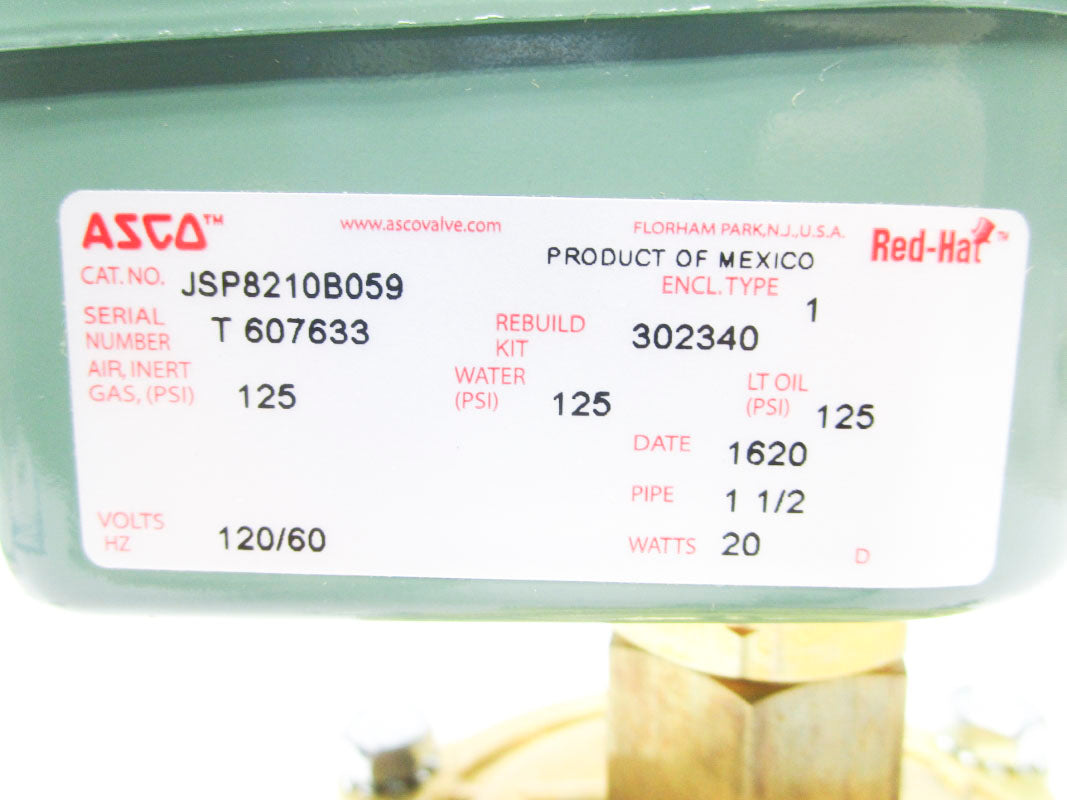 ASCO JSP8210B059 120V 125PSI NSMP