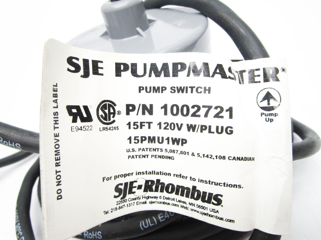 SJE PUMPMASTER 1002721 120V NSMP