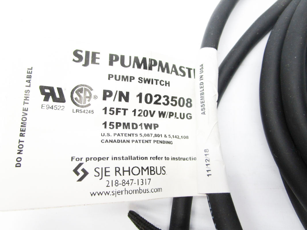 SJE PUMPMASTERS 1023508 120V NSNP