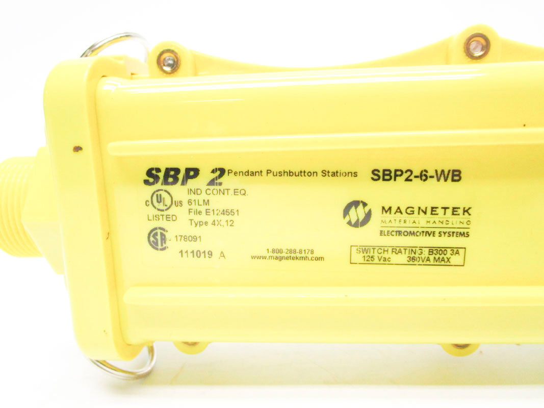 MAGNETEK SBP2-6-WB 125VAC 3A NSMP