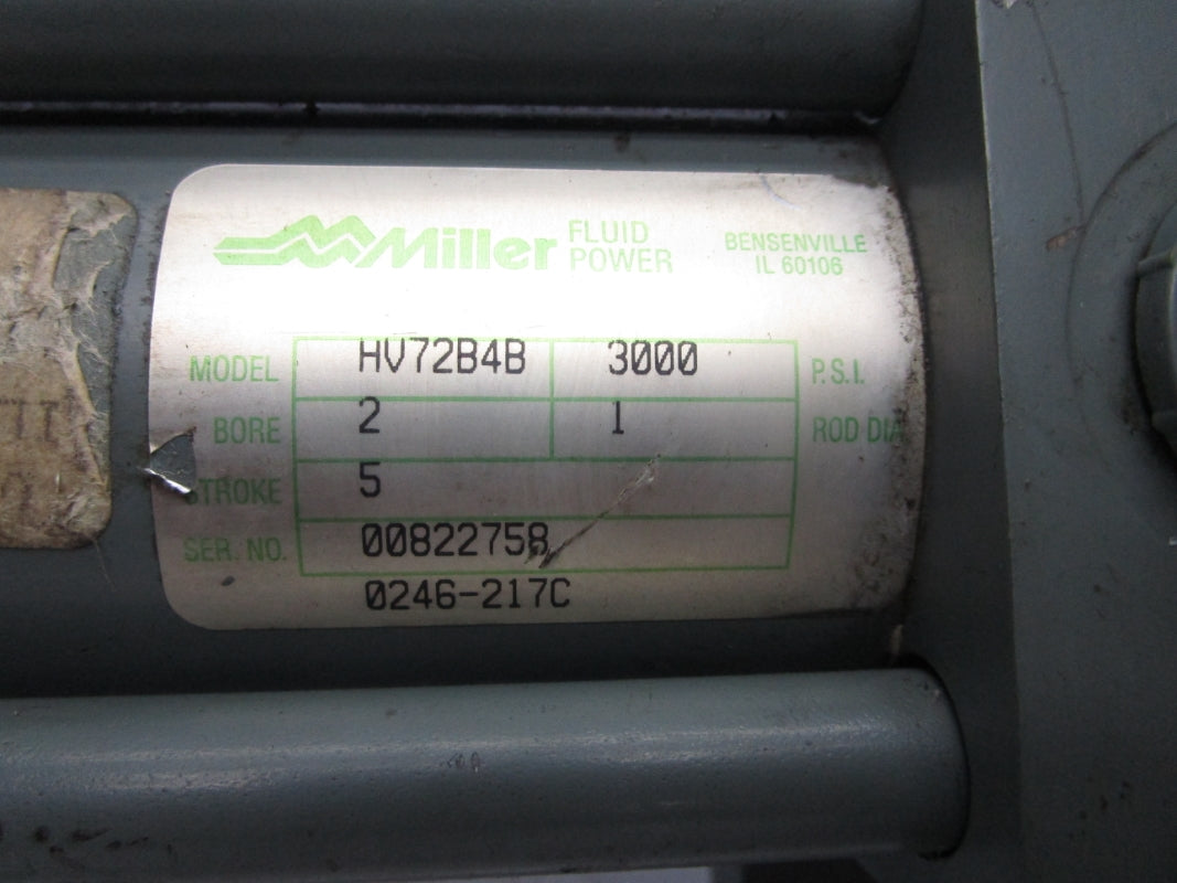 MILLER HV72B4B 3000PSI UNMP