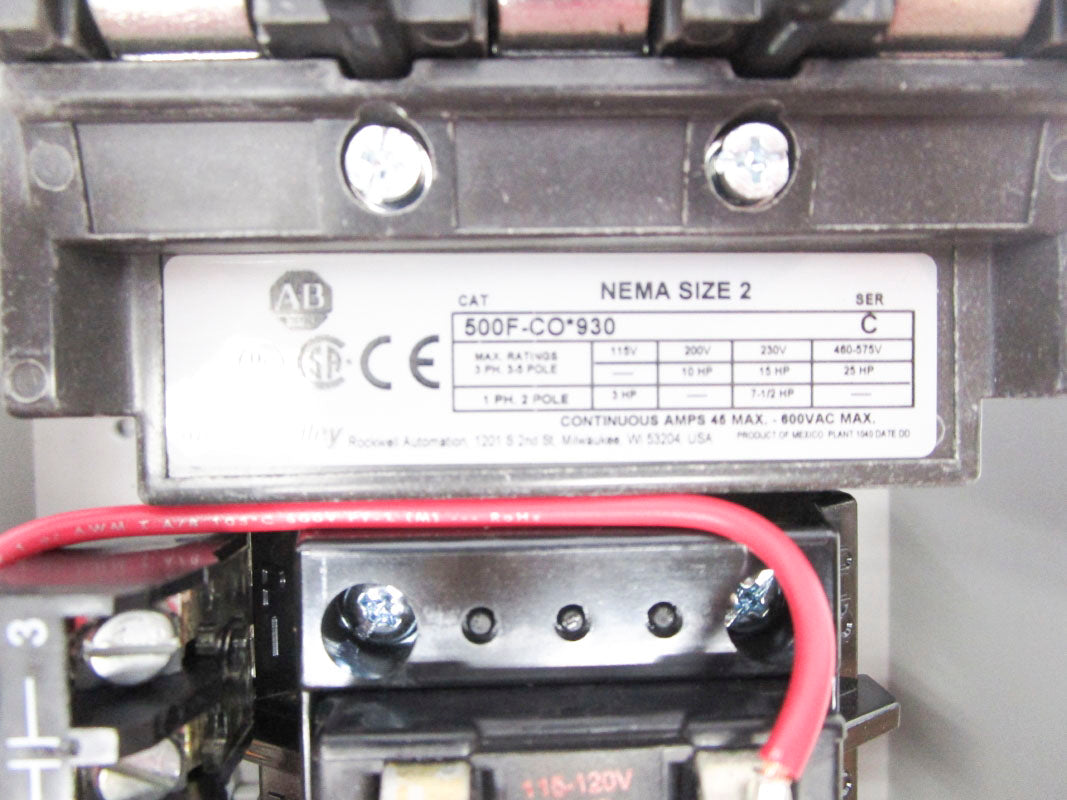 ALLEN BRADLEY 509-CAD SER. Q 110/120V NSNP