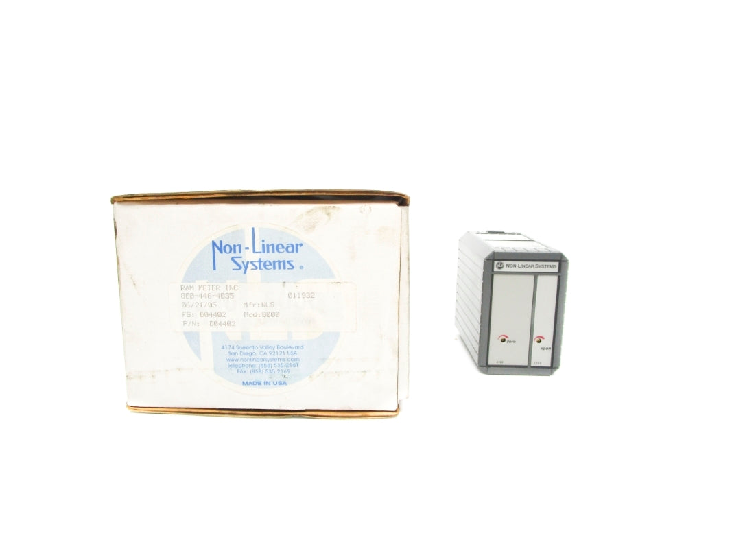 NON-LINEAR SYSTEMS D04402 NSMP