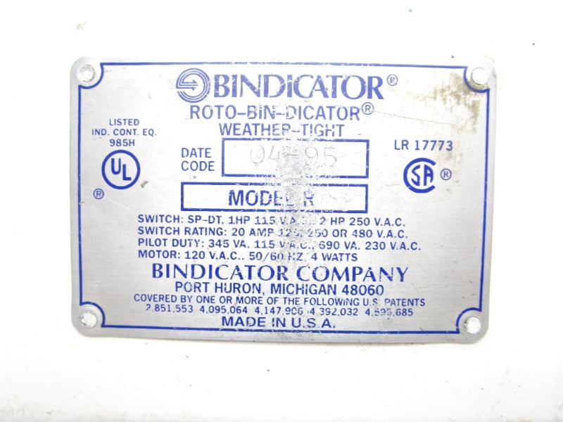 BINDICATOR MODEL R UNMP