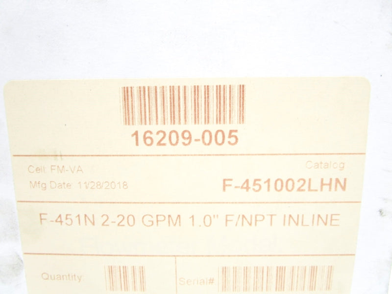 BLUE-WHITE INDUSTRIES F-451002LHN 1" NSMP
