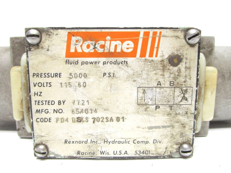 RACINE 654014 FD4DSKS702SA01 115V 5000PSI UNMP