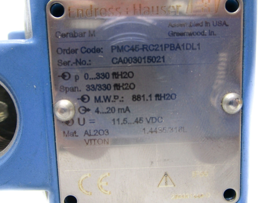 ENDRESS+HAUSER PMC45-RC21PBA1DL1 UNMP