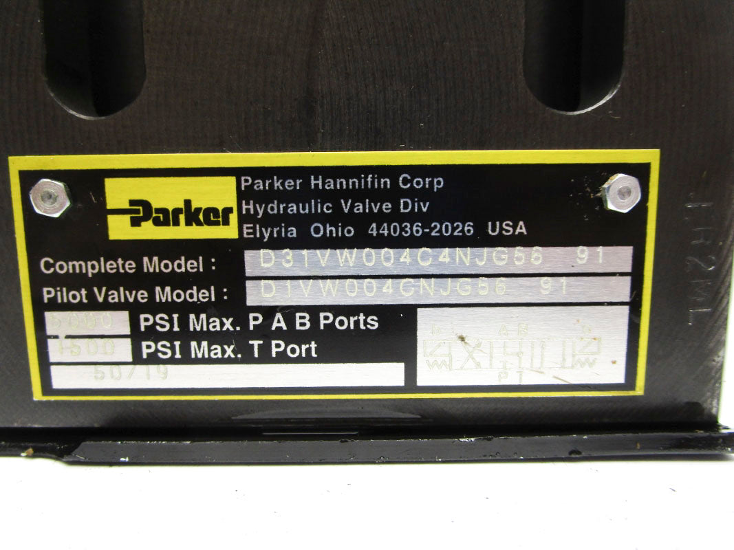 PARKER D1VW004C4NJG56 24VDC 1.39A 5000PSI NSNP