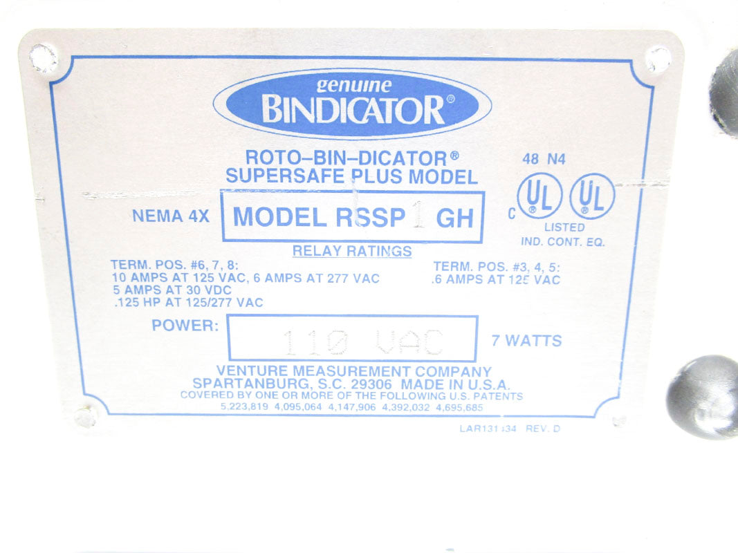 BINDICATOR RSSP1GH 277VAC 6A NSNP