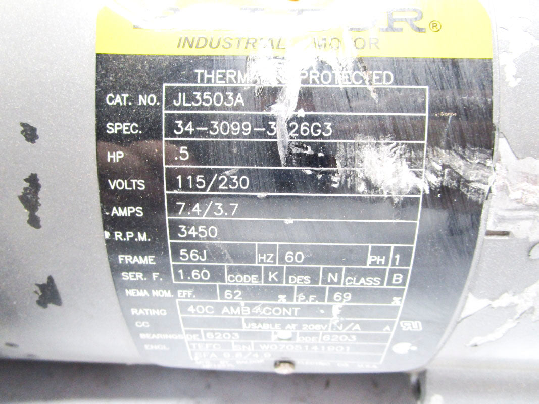 BALDOR JL3503A 230V 3.7A UNMP