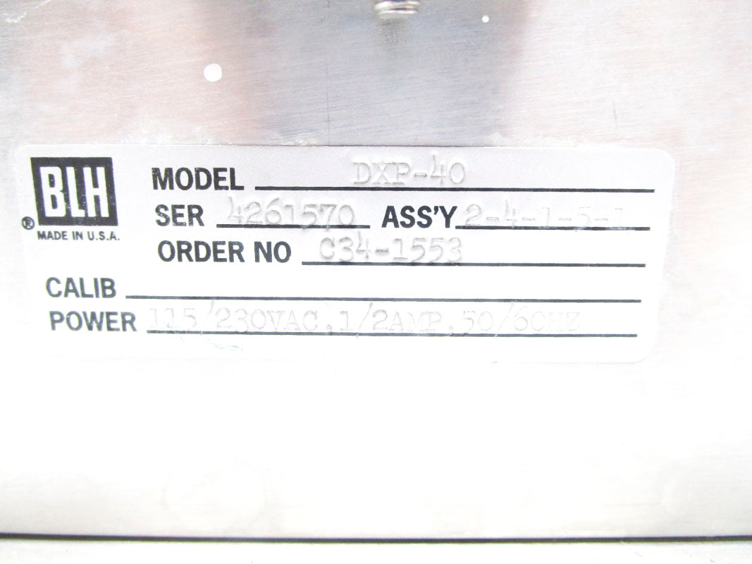 BLH DXP-40 230VAC .5A UNMP