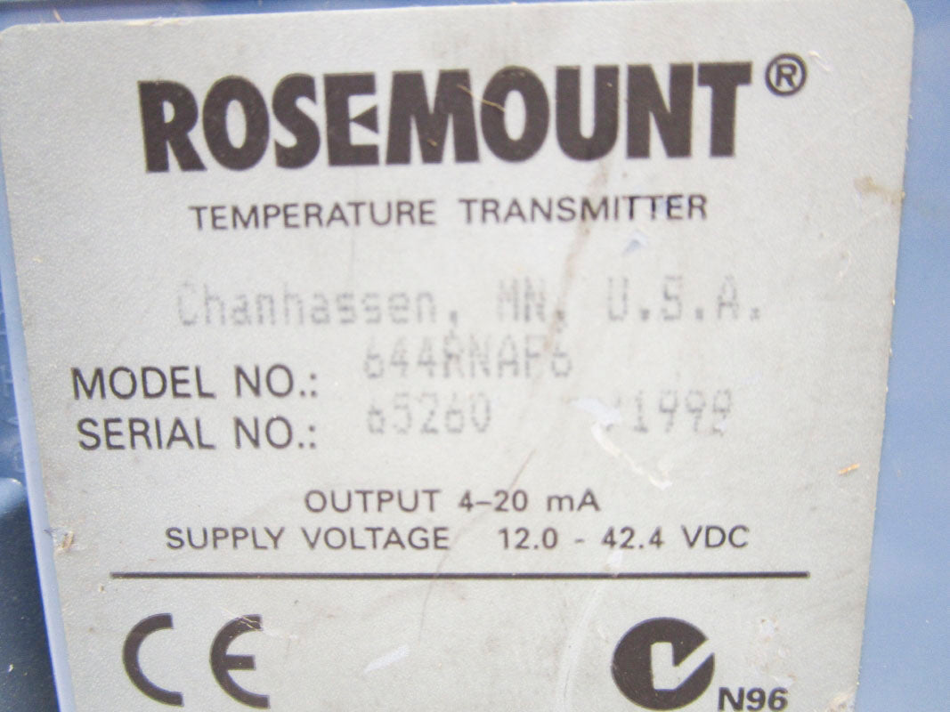 ROSEMOUNT 644RNAF6 12.0-42.4VDC UNMP