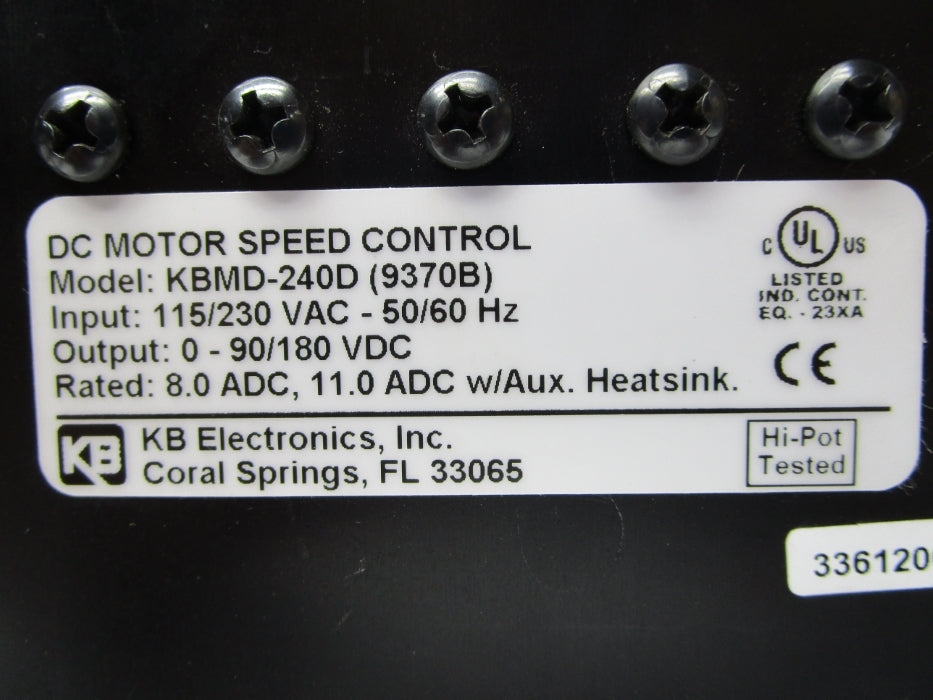 KB ELECTRONICS KBMD-240D 9370B UNMP