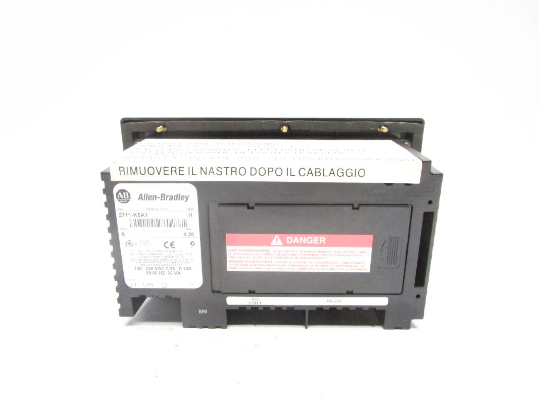 ALLEN BRADLEY 2711-K5A1 SER. H F/W 4.20 100-240VAC 0.25-0.15A NSMP