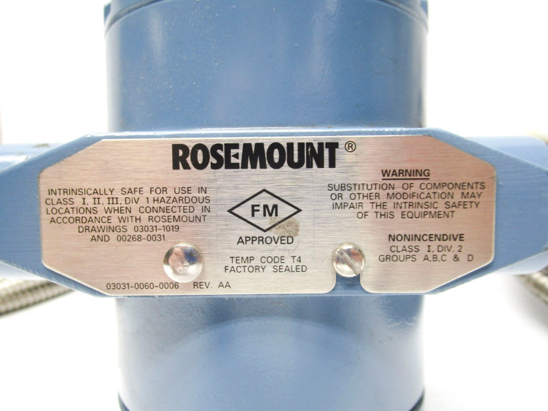 ROSEMOUNT 3051CD2A22A1AS2I5B4 2500PSI 2500PSI 10.5-55VDC NSNP