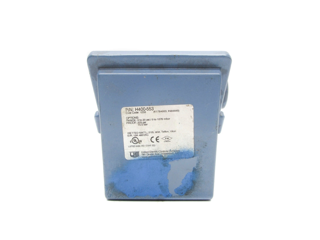 UNITED ELECTRIC H400-553 20PSI 480VAC 15A UNMP