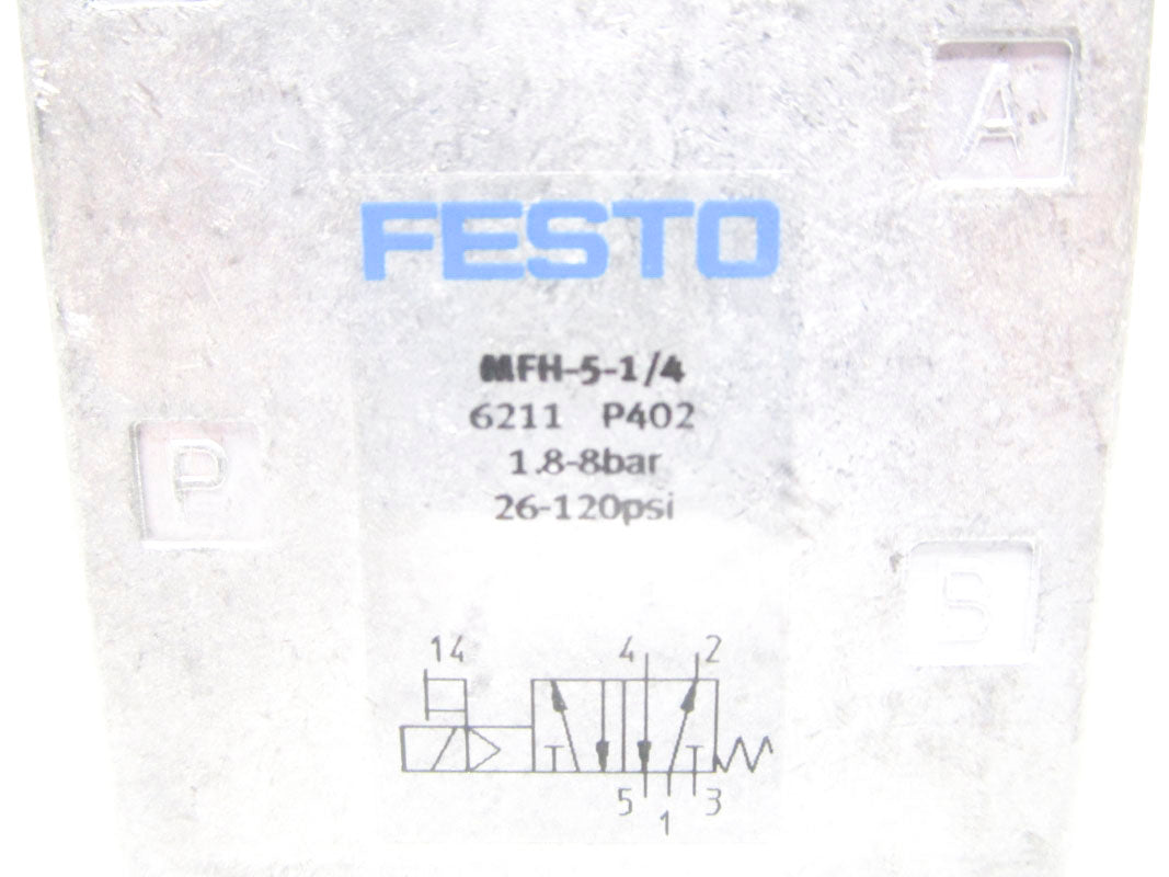 FESTO MFH-5-1/4 6211 120PSI NSMP