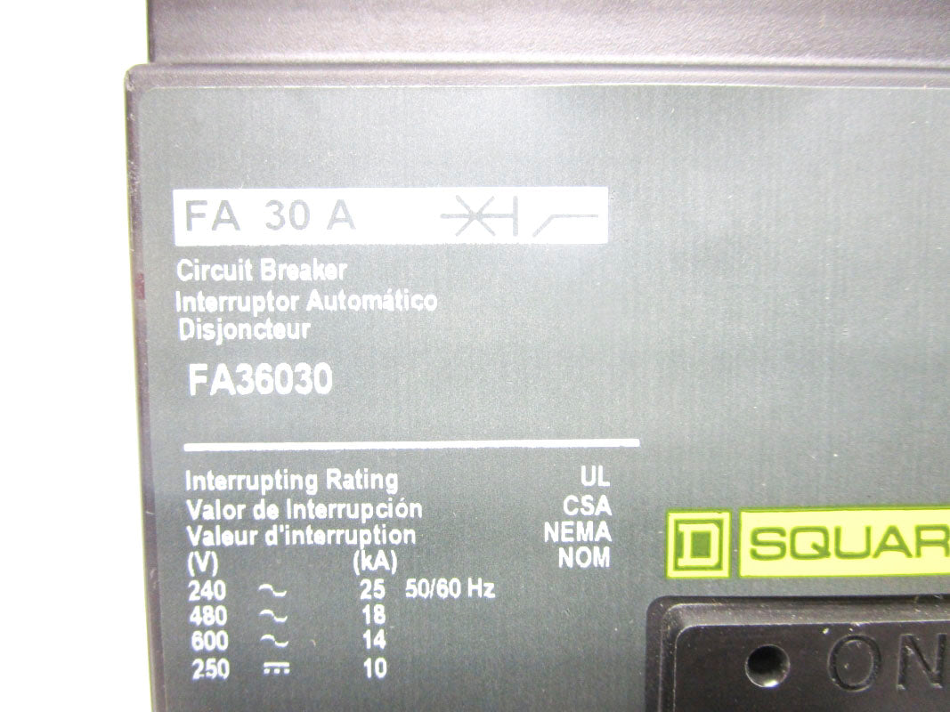 SQUARE D FA36030 600V 30A NSMP
