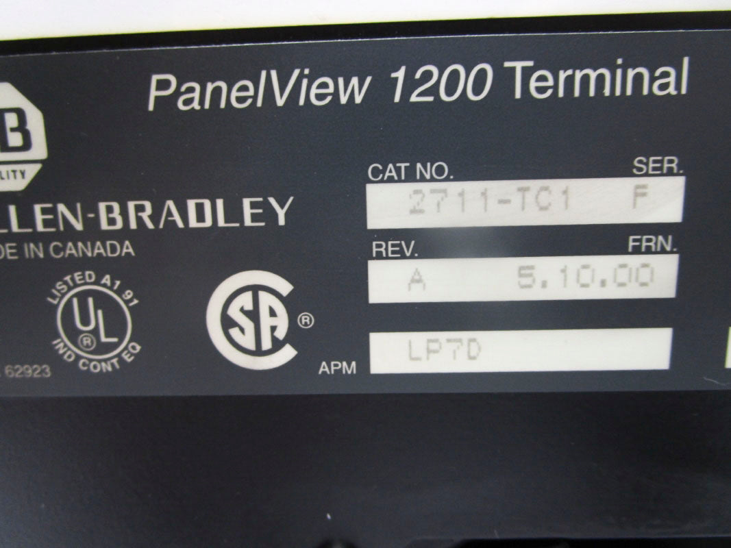 ALLEN BRADLEY 2711-TC1 SER. F F/W 1.03.00 UNMP