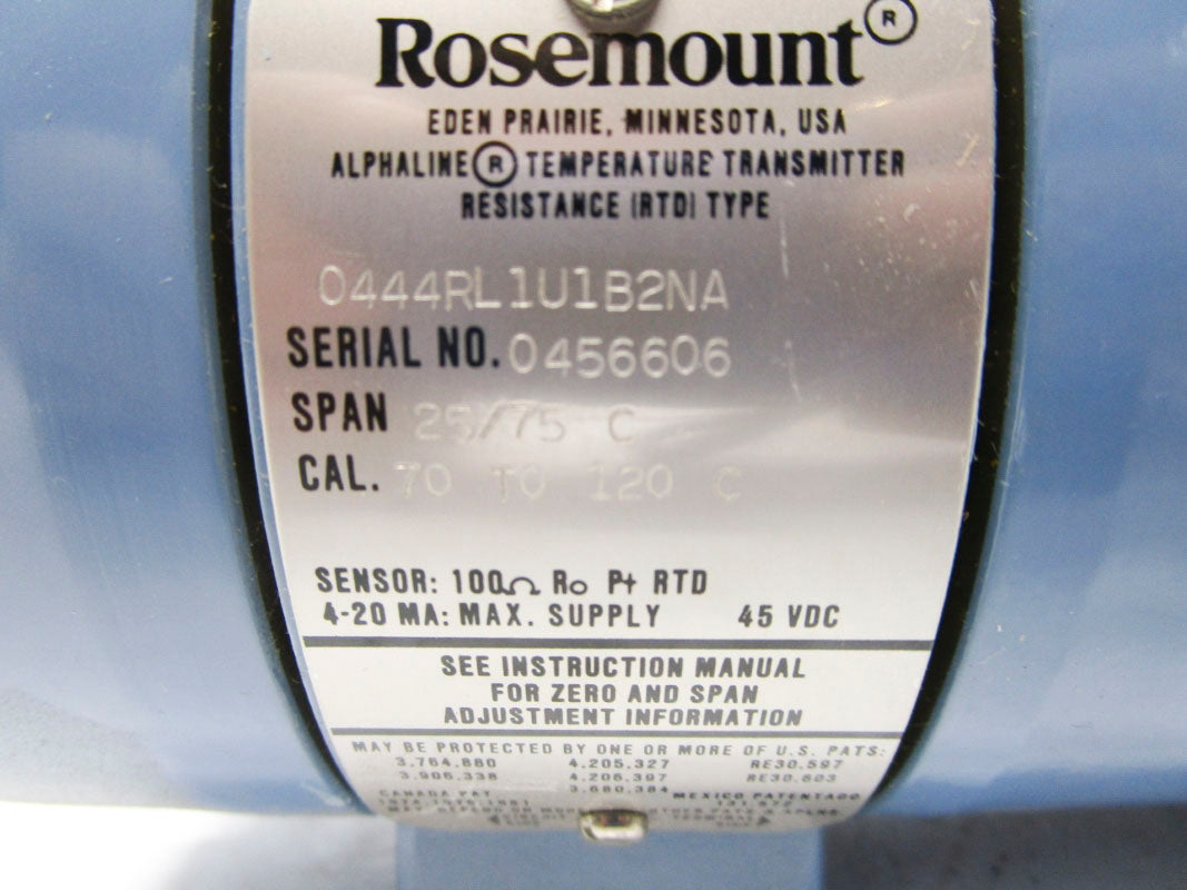 ROSEMOUNT 0444RL1U1B2NA 45VDC NSMP