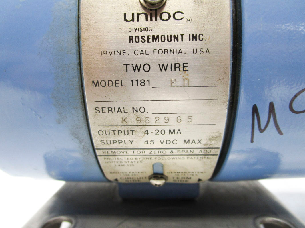 ROSEMOUNT 1181PH 45VDC UNMP