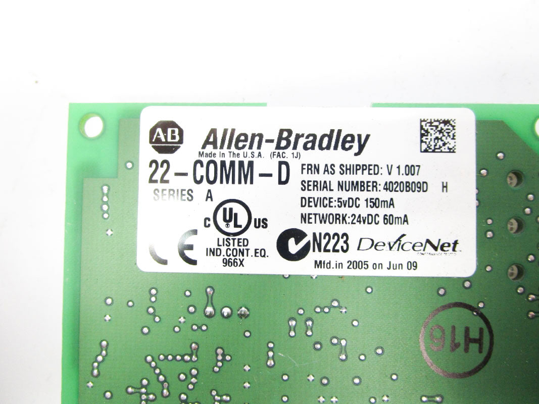 ALLEN BRADLEY 22-COMM-D SER. A F/W 1.007 NSNP