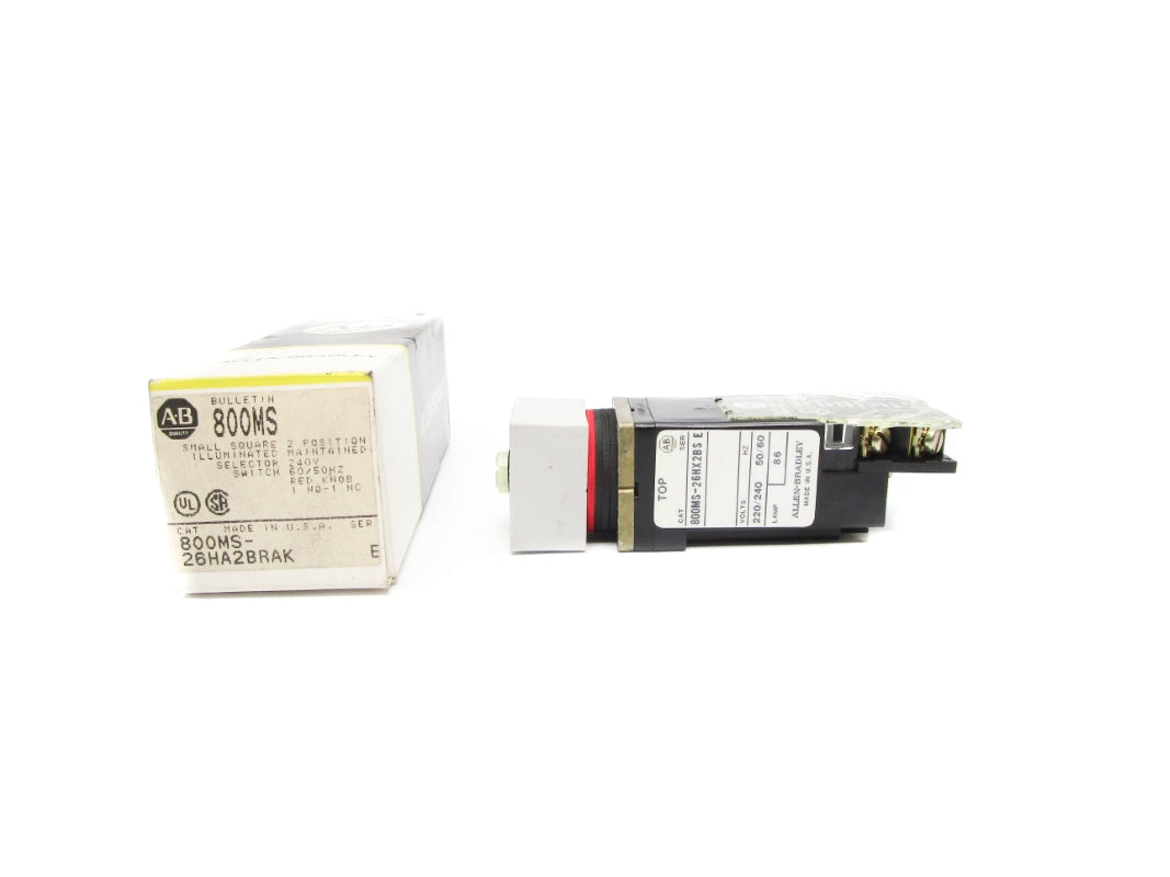 ALLEN BRADLEY 800MS-26HA2BRAK SER. C 240V (BK/YL) (AS PICTURED) NSMP