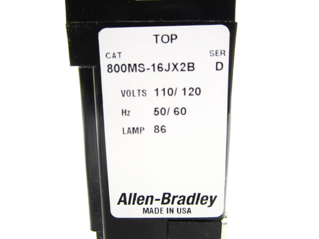 ALLEN BRADLEY 800MS-16JA2BRA SER. D 120V (WH) NSMP
