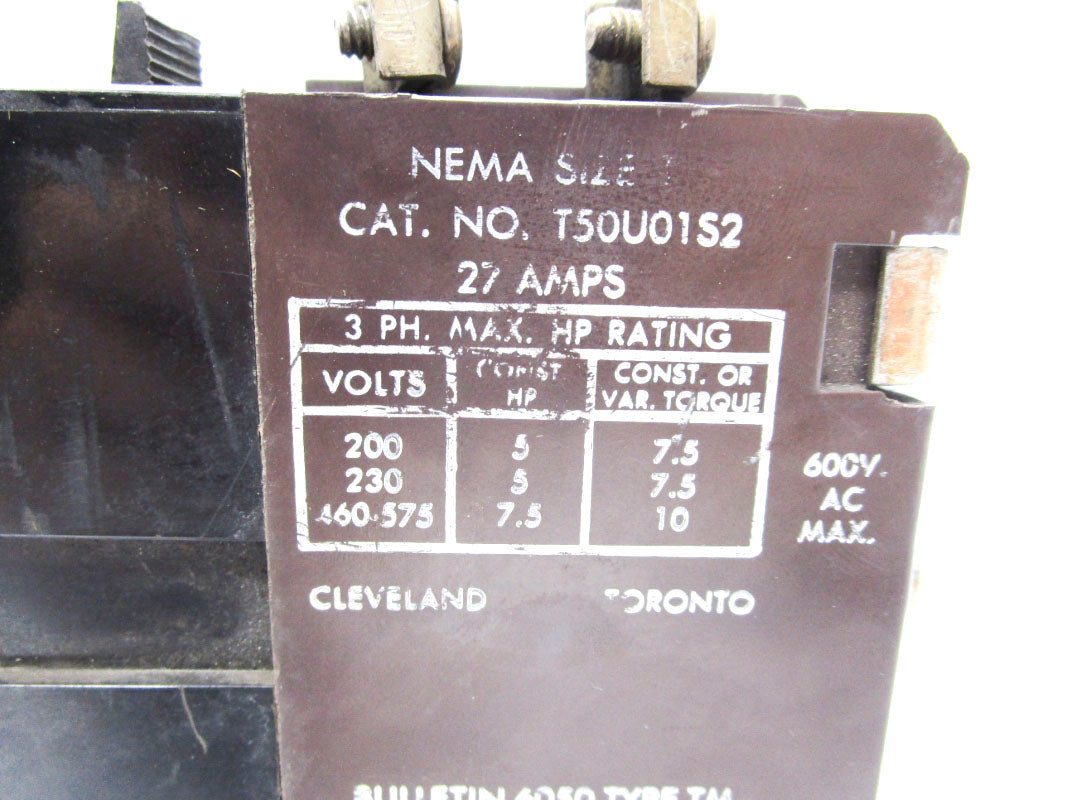 SYLVANIA T50U01S2 120V 27A UNMP