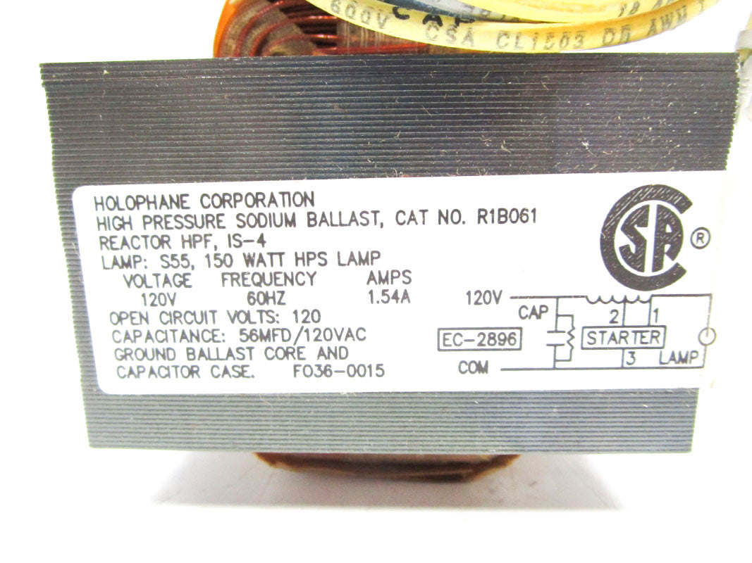 HOLOPHANE R1B061 120V 1.54A UNMP