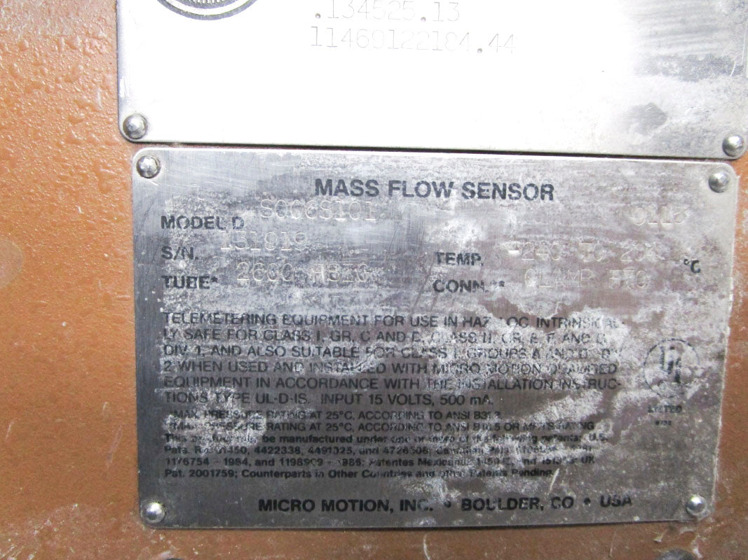 MICRO MOTION DS006S101 2600PSI UNMP