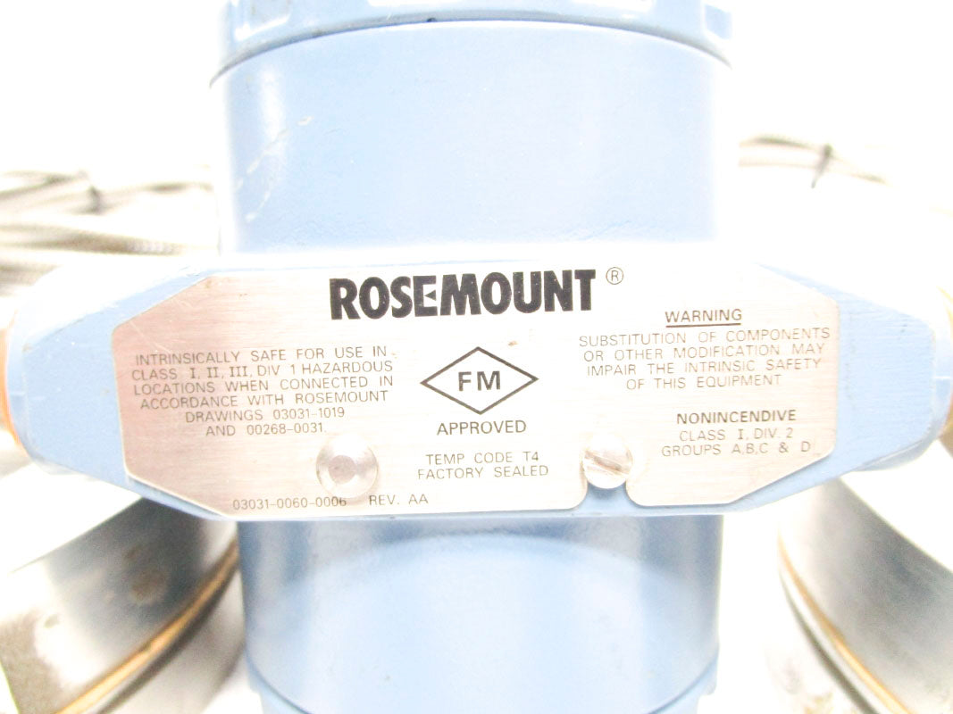 ROSEMOUNT 3051CD3A22A1AS2B4I5M5 2000PSI 55VDC UNMP