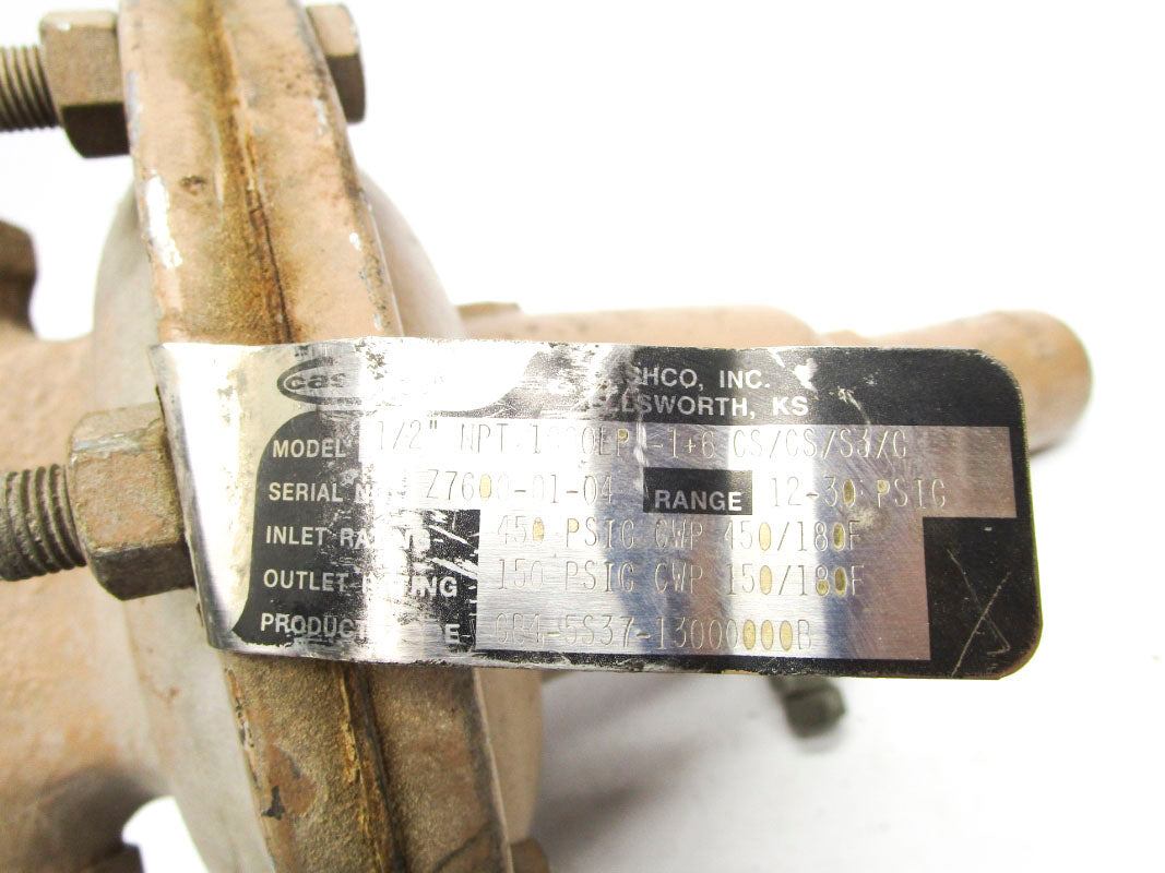 CASHCO GB4-5S37-13000000B CS/CS/S3/C 1/2" 30PSI UNMP