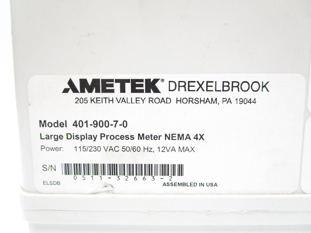 AMETEK 401-900-7-0 115/230VAC UNMP