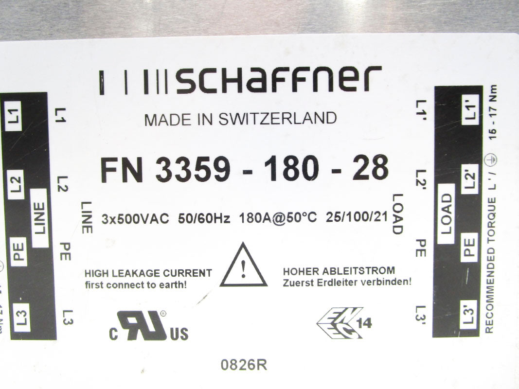 SCHAFFNER FN 3359-180-28 500V 180A UNMP