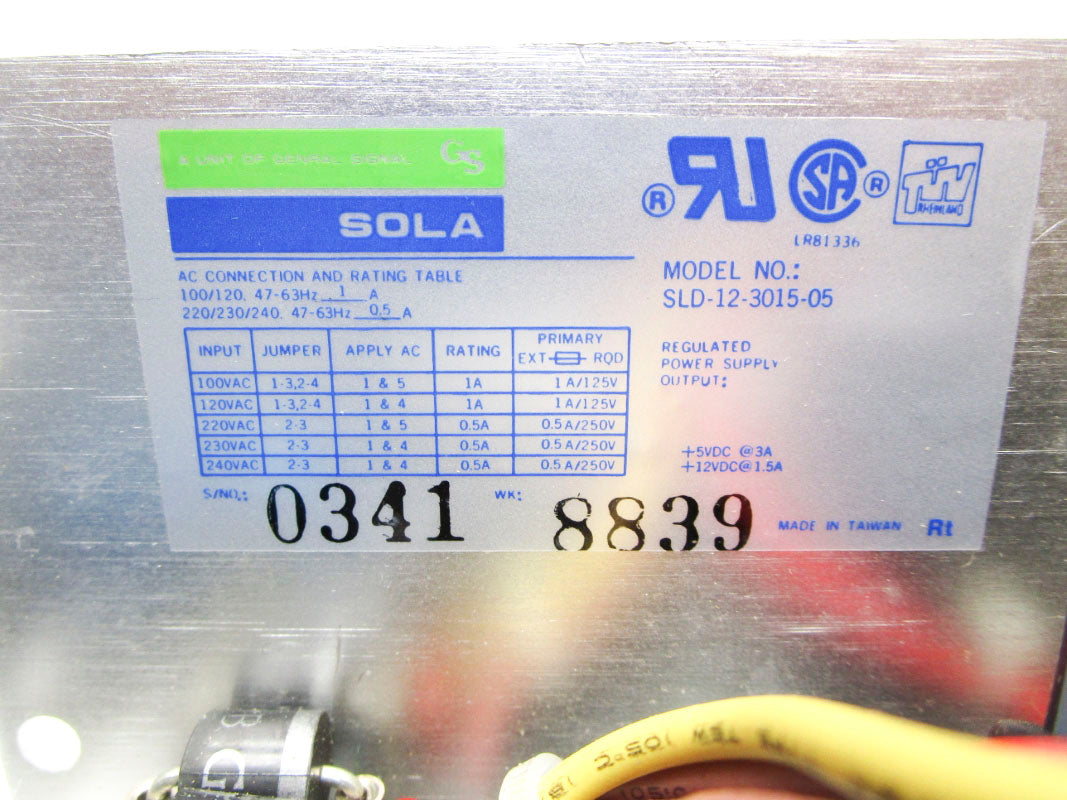 SOLA SLD-12-3015-05 240VAC 0.5A NSNP