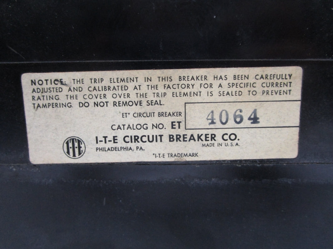 ITE ET4064 600VAC 50A UNMP
