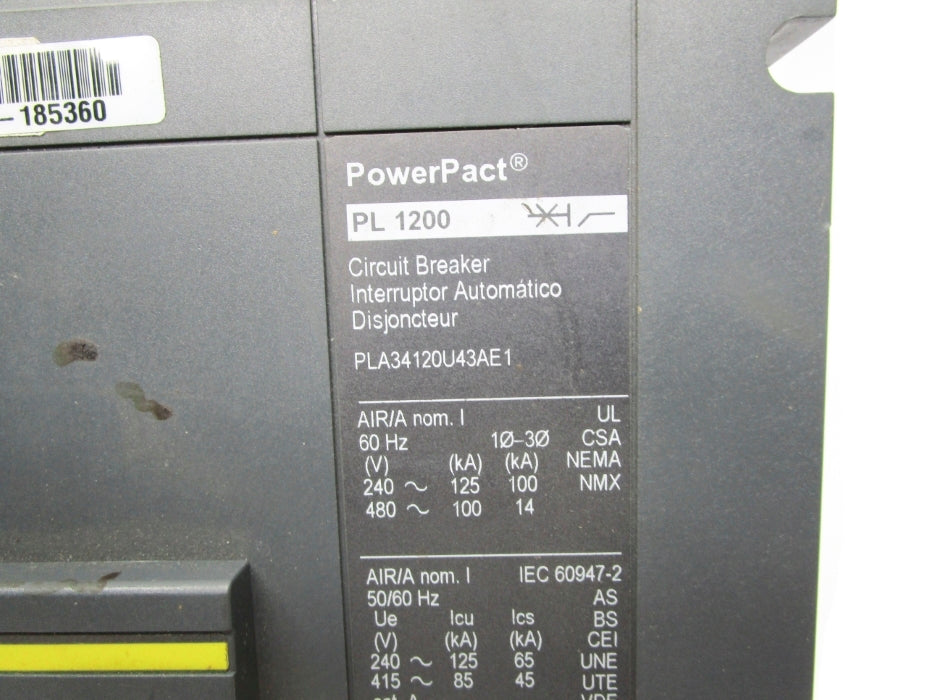 SQUARE D PLA34120U43AE1 UNMP