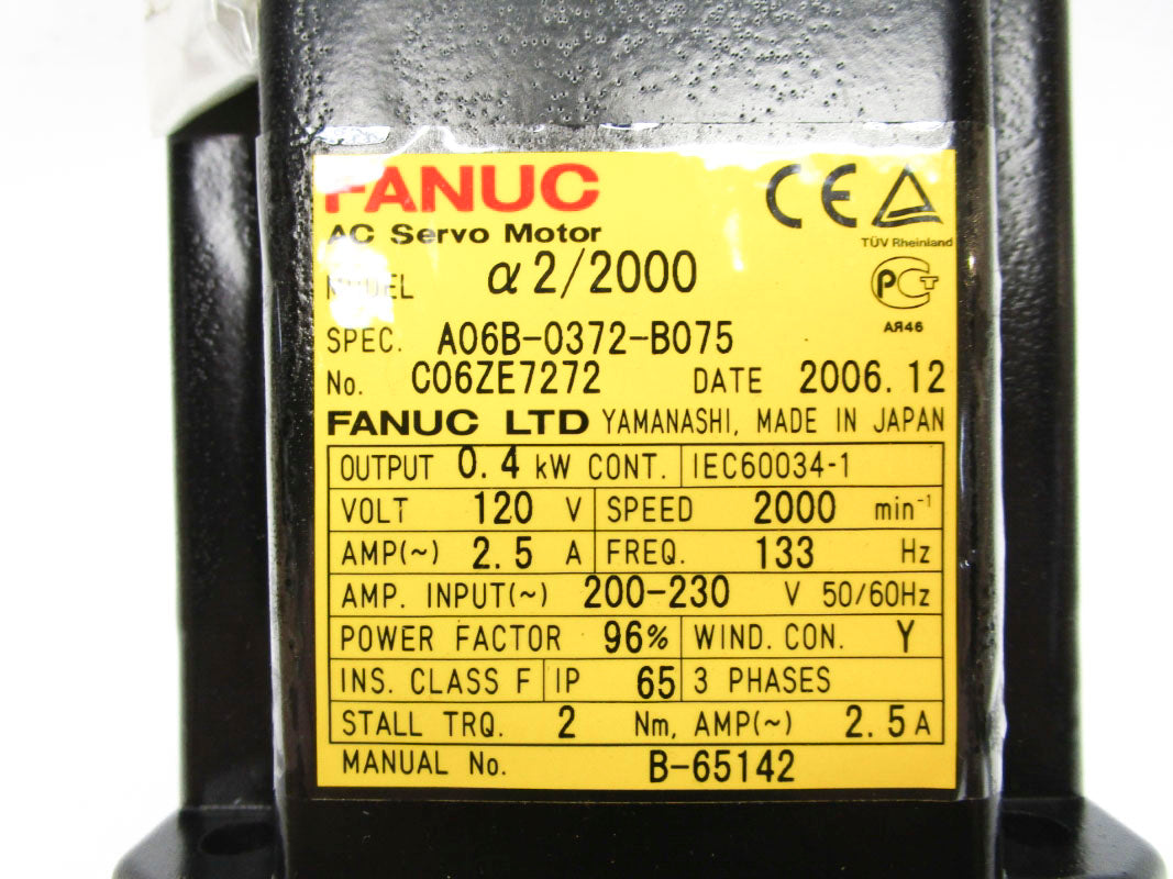 FANUC A06B-0372-B075 120V 2.5A NSMP