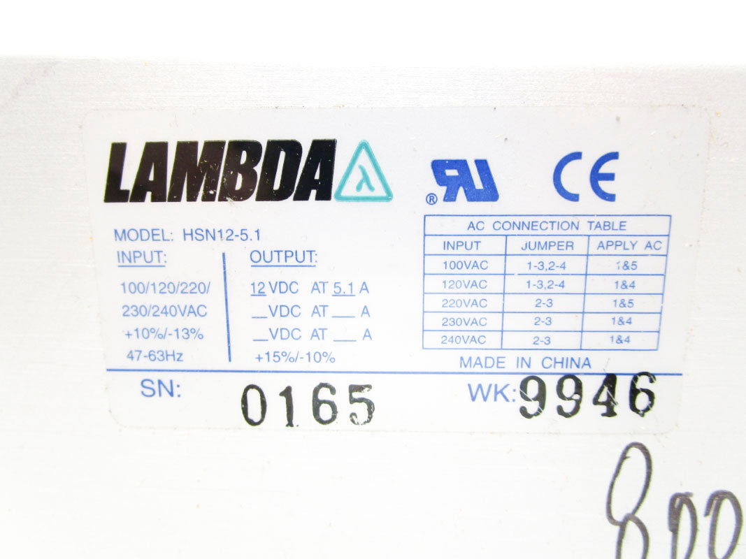 LAMBDA HSN12-5.1 240VAC 5.1A NSNP