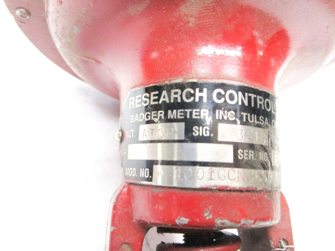 RESEARCH CONTROL VALVE 1001GCN36SV0PGEP36 UNMP