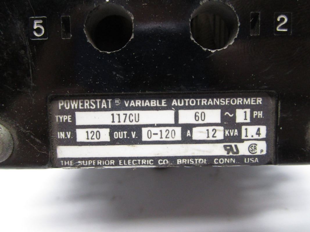 SUPERIOR ELECTRIC 117CU 120V 12A UNMP