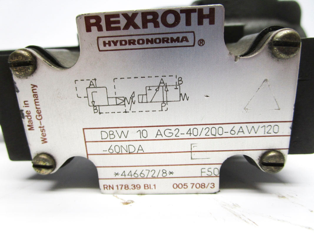 REXROTH DBW10AG2-40/200-6AW120-60NDA NSNP