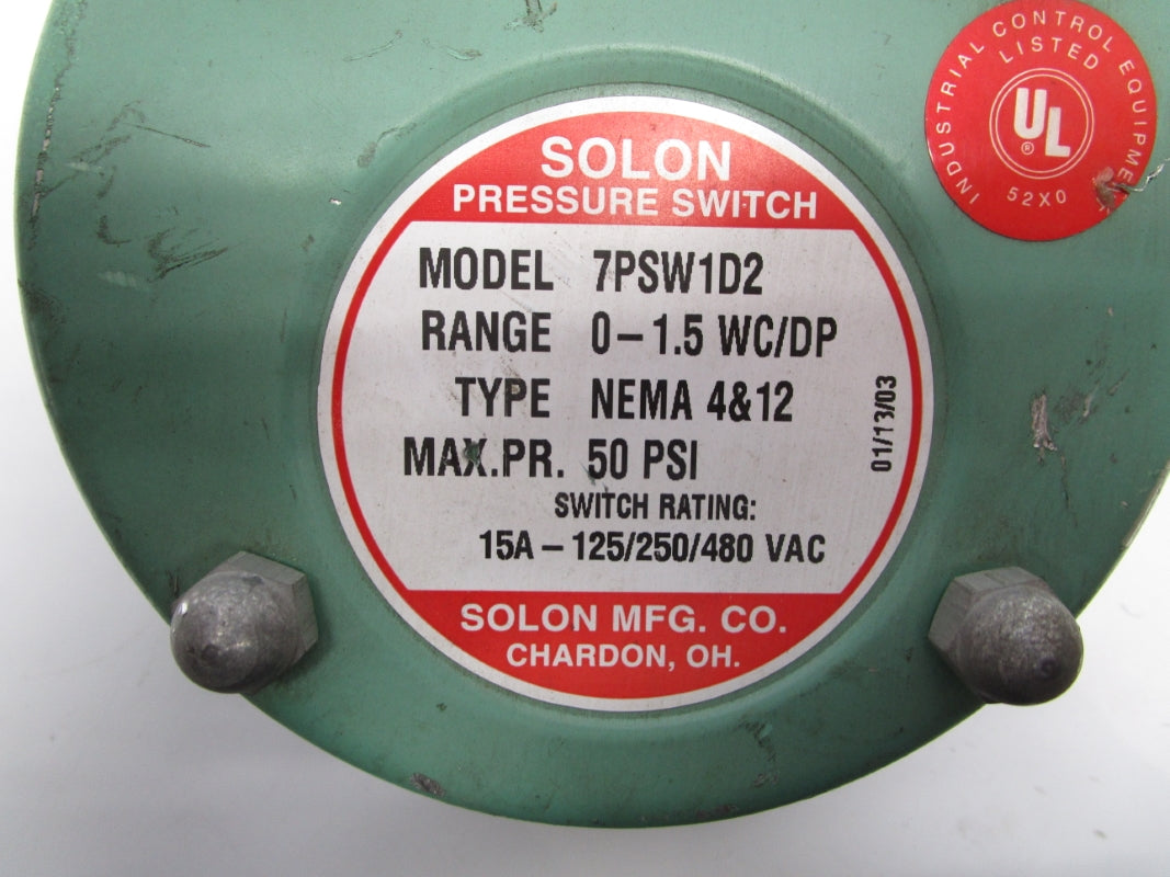 SOLON 7PSW1D2 50PSI 480VAC 15A UNMP