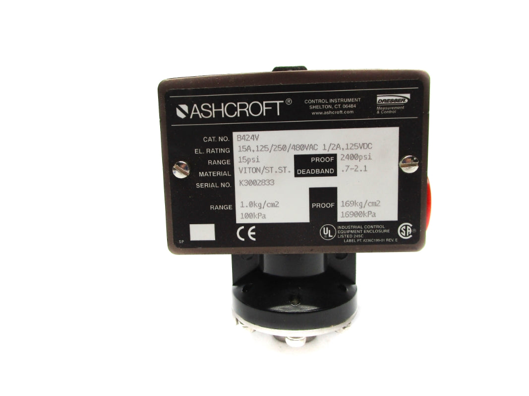ASHCROFT B424V 15PSI 480VAC 15A NSNP